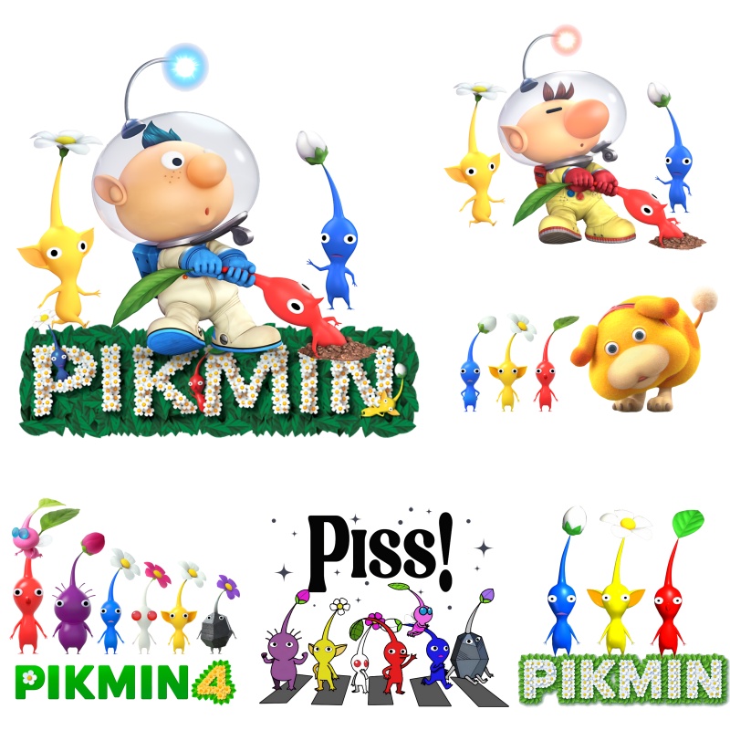 Board Game Movie - Video Game Pikmin 4 Cute Patches