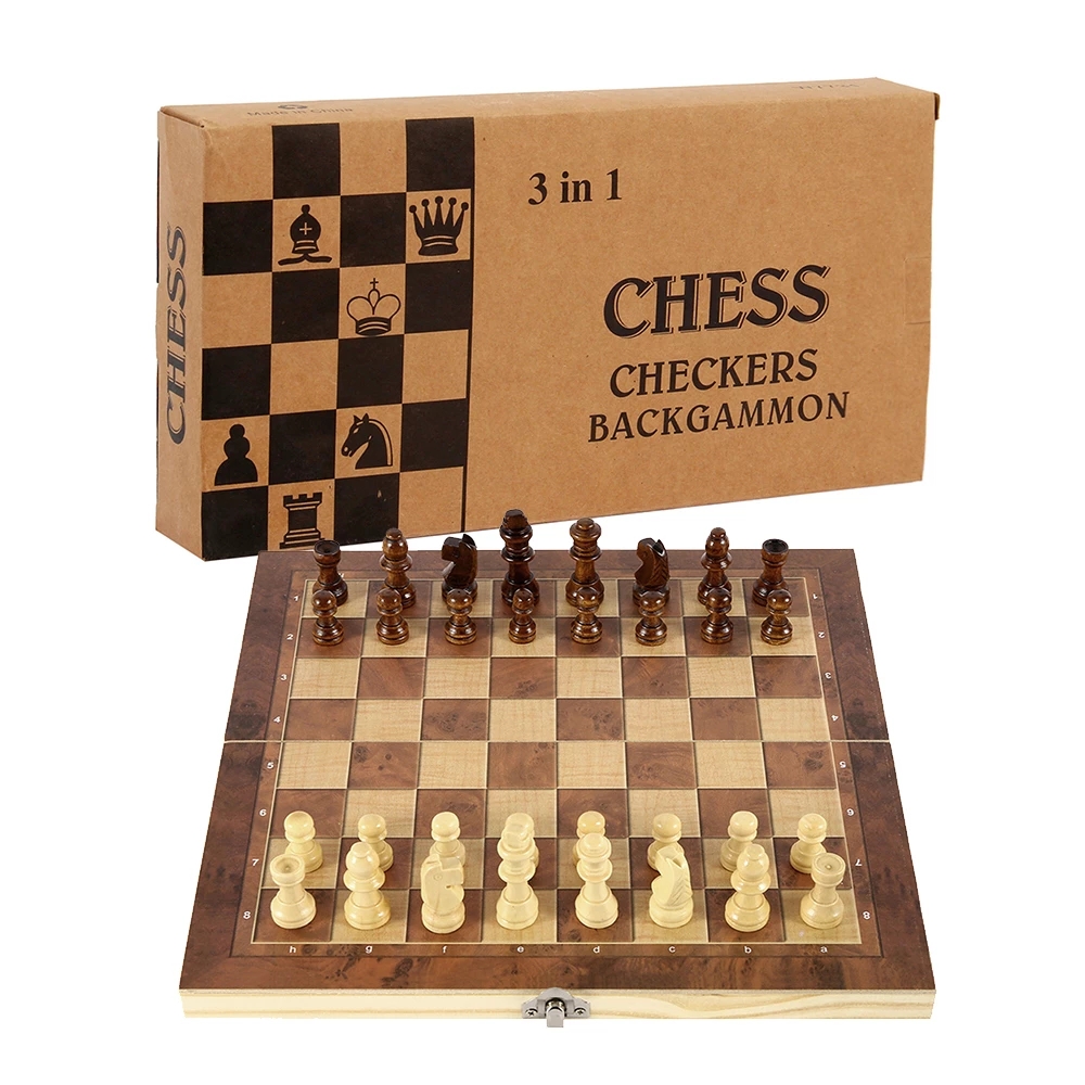 3 in 1 Chess Board, Folding Wo - огляд і ціна Board Game Quacks