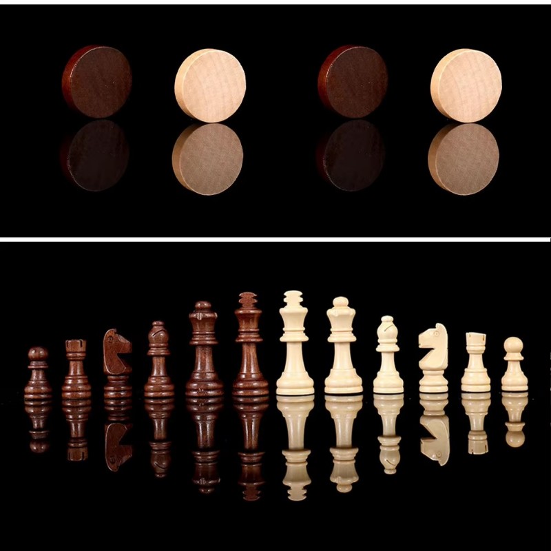 3 in 1 Wooden Chess Set Portab - огляд і ціна Board Game Yearbook