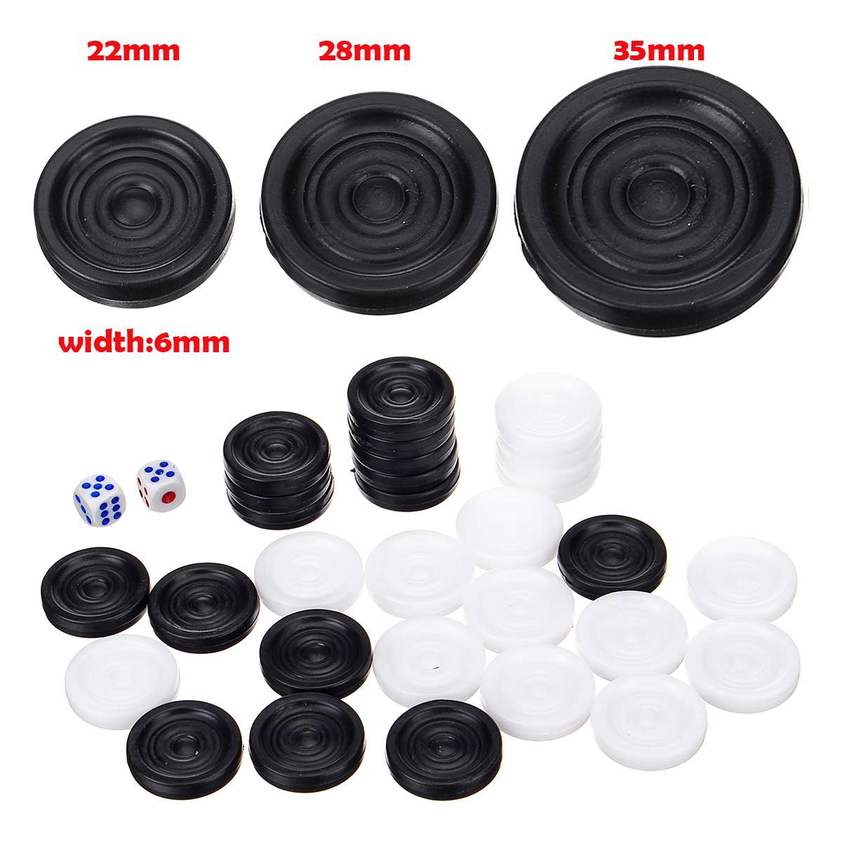 32 PCS Backgammon Chess Piece  - огляд і ціна Board Game Quacks