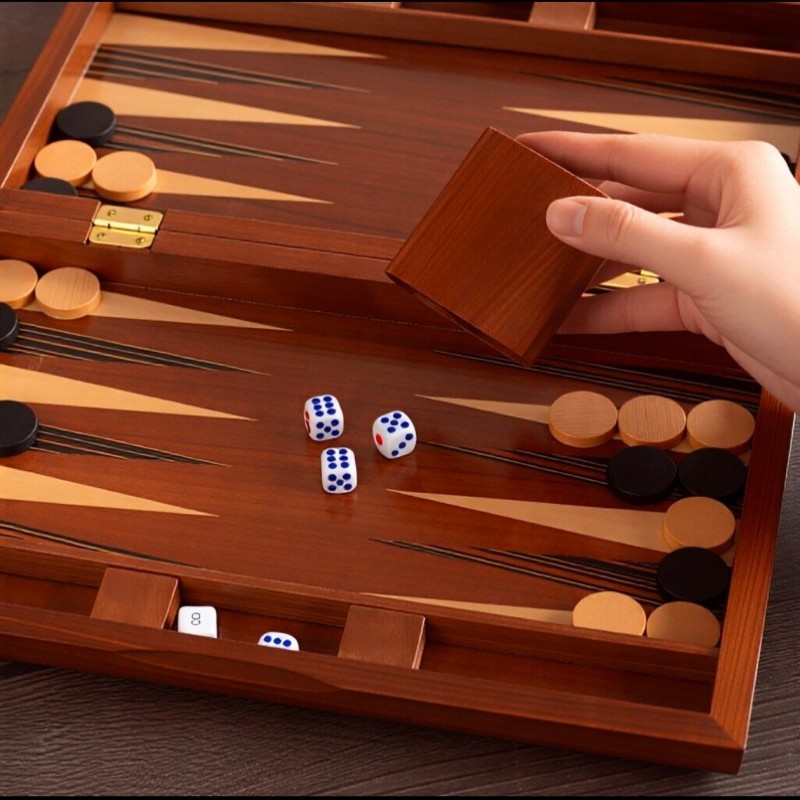 Solid Wood Backgammon 11-19 In - огляд і ціна Board Game Yearbook