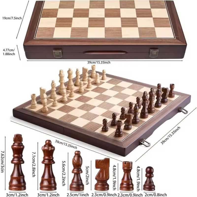 Wooden Magnetic Chess Set for  - огляд і ціна Board Game Yearbook