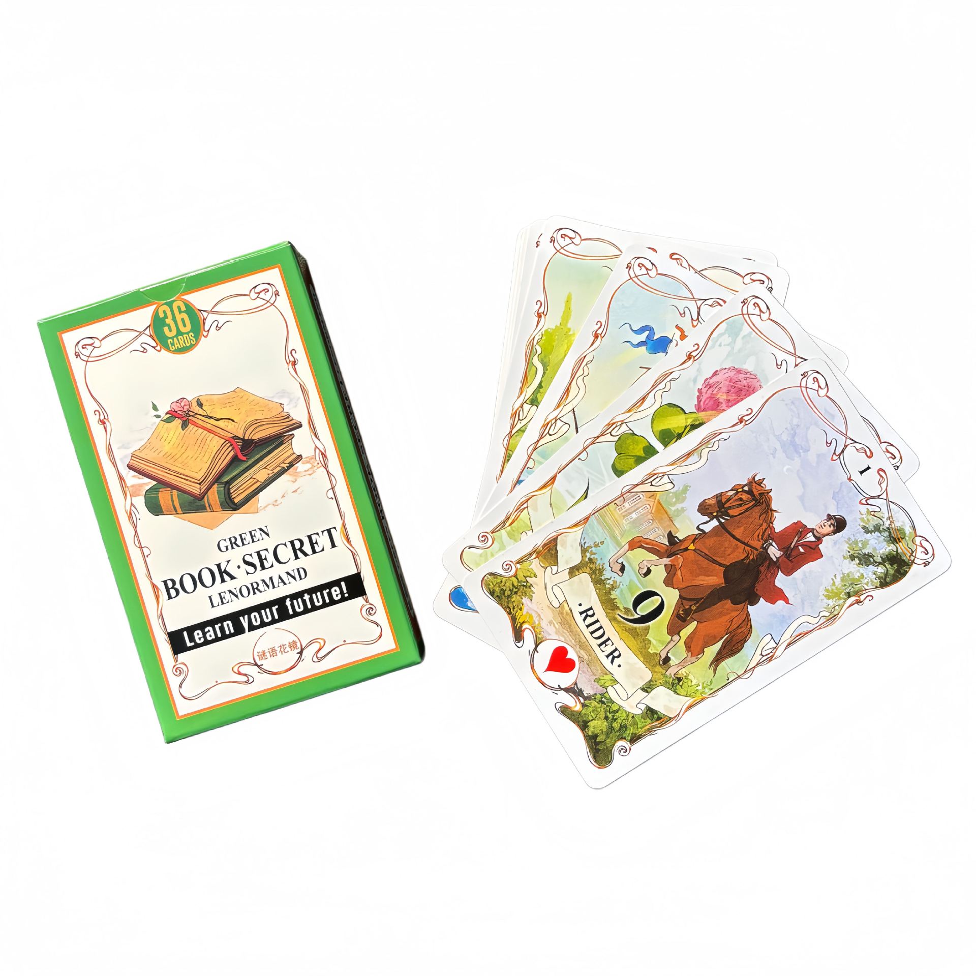 36PCs Green Book Secret Lenorm - огляд і ціна Board Game Yearbook