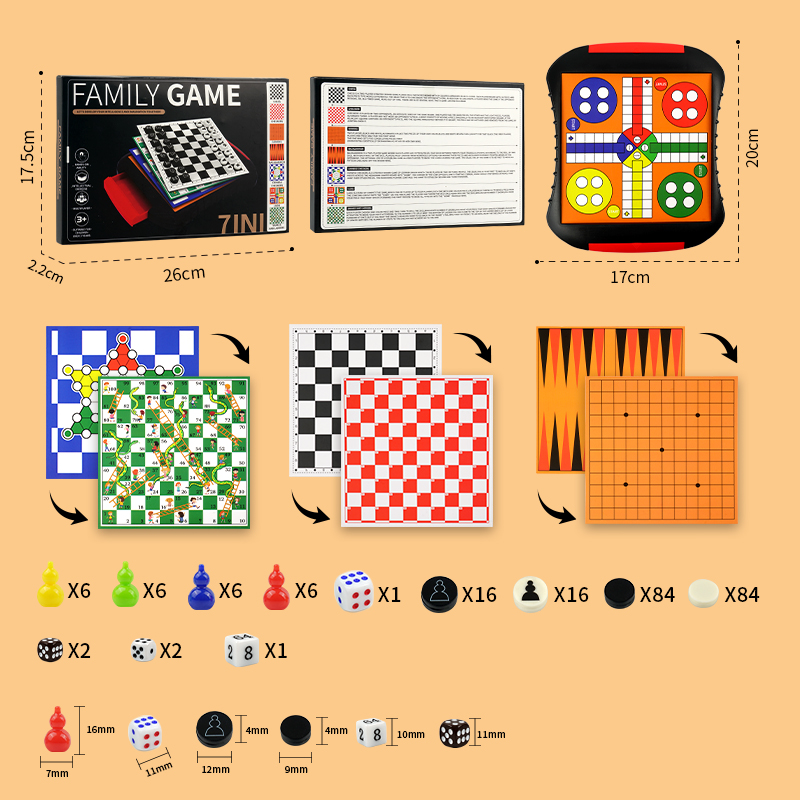 3-in-1/5-in-1/7-in-1 Board Gam - огляд і ціна Board Game Quacks